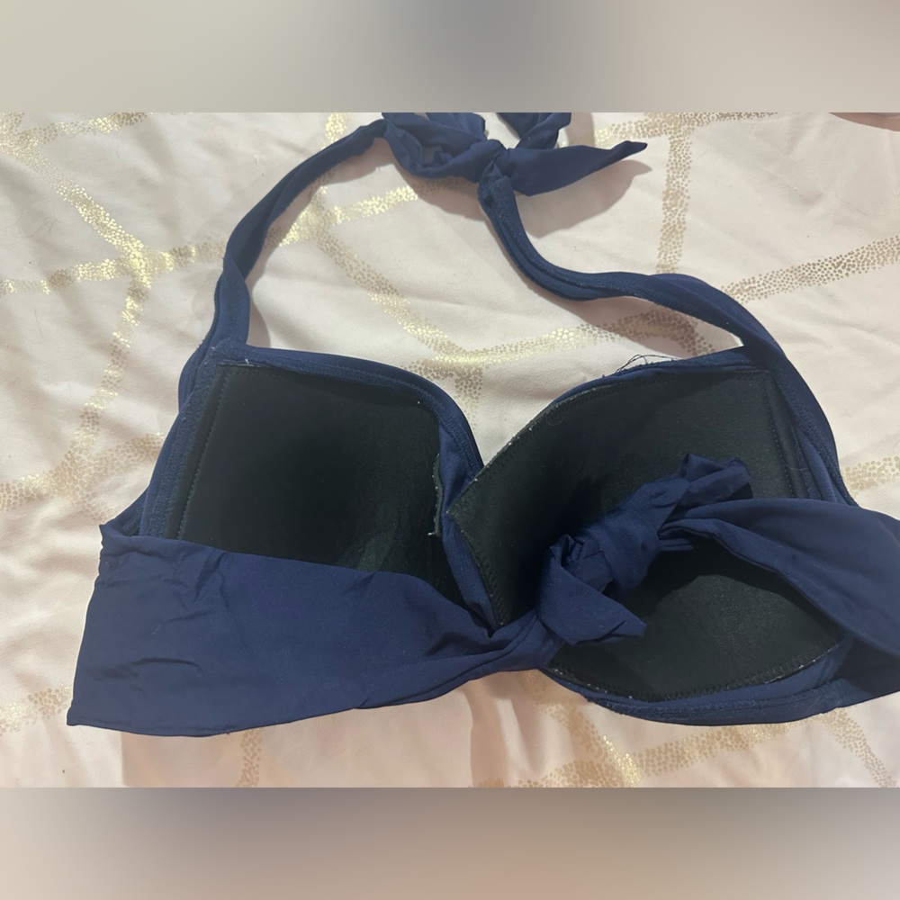 Kona Sol Navy Halter Bikini Two-Piece - GUC - Picture 2 of 6